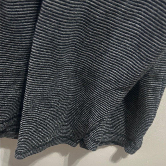 American Eagle Outfitters Black and Gray Striped Long Sleeve Henley - Picture 9 of 14